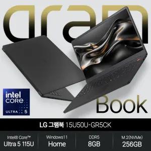 LG 그램북 15U50U-GR5CK (울트라5 115U/8GB/256GB/WH) 사무용 인강용 초경량 노트북 JH