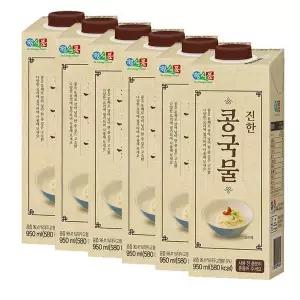정식품 진한 콩국물 950ml 6팩