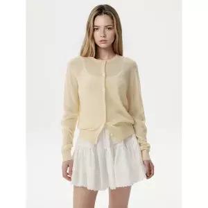 후아유 Linen Blend Plain Cardigan / WHCKG2524F 1065872