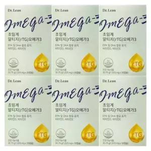 닥터린 초임계 알티지 오메가3 1025mg x 30캡슐 6개