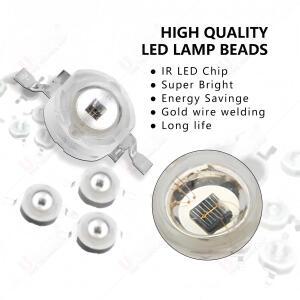 호환 10개 3W 칩 비드 IR 730nm LED 적외선 다이오드  야간 카메라 DIY 전구 스포트라이트용 SMD
