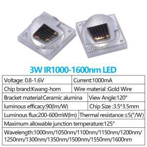 호환 DIY 야간 투시경 카메라용 3535 LED 칩  적외선 파 레드 다이오드 램프  IR 1000nm 1W  3W
