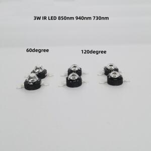 호환 3Watt 높은 전원 led 850nm 60 120 학위 적외선 LED IR 야간 투시경 CCTV DIY