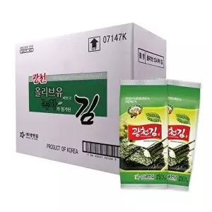 [광천김]올리브녹차 도시락김 72봉/조미김/구운김