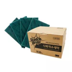 스카치브라이트 3M 다목적수세미 1박스 20매 01. 다목적 수세미
