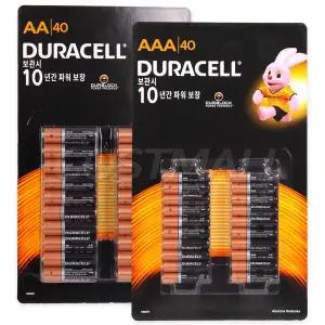 듀라셀 알카라인 건전지 AA 40개AAA 40개