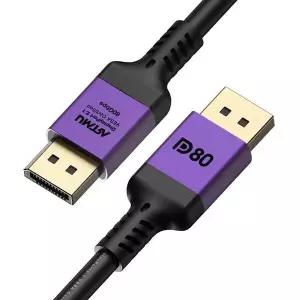 /아트뮤 VESA 인증 DP to DP 2.1 DP80 16K DisplayPort 케이블 메탈 2m