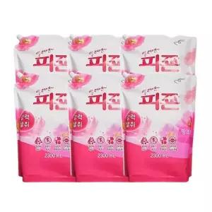 피죤 핑크로즈 섬유유연제 리필 2300ml x 6개