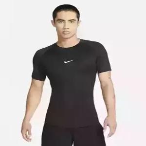 나이키 nike 프로 드라이 핏 타이트 반소매 피트니스 탑 M - 블랙화이트 FB7933-010