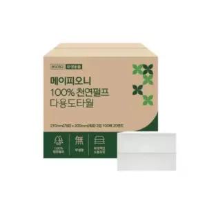 업소용 메이피오니 위생타올 2000매(천연펄프 무형광)