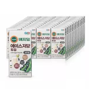 베지밀 에이스 저당두유 검은콩 190ml 80팩 무설탕 무가당 무첨가