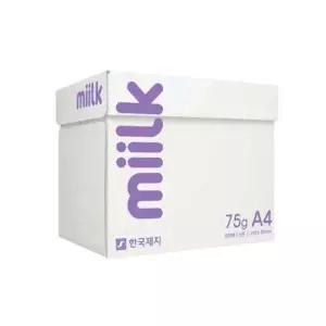 한국제지 밀크 A4 복사지 75g 2500매 부품 소모품 자재 파츠