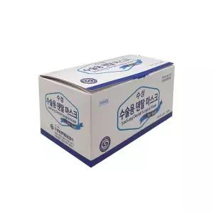 SOOSUNG 수술용 덴탈 비말마스크 흰색 50매 병원용 3중구조 일회용 먼지차단 마스크