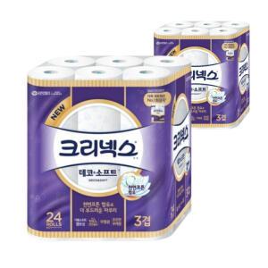 크리넥스 3겹 데코소프트 순수소프트 피톤치드 케어와이드 2팩