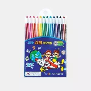 한가람문구 지구 슈퍼 샤프식색연필 12색