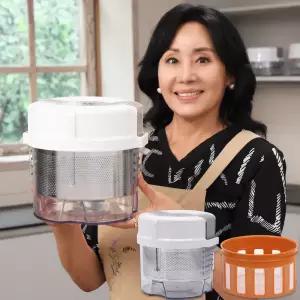 홍여진 하이로 빅스텐 매직 짤순이 + 유청분리기 1세트  2.4L 대용량 나물 짜기 야채 탈수기