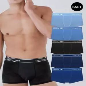트라이 남자 에어리핏 쿨 메쉬 사각 드로즈 5종세트
