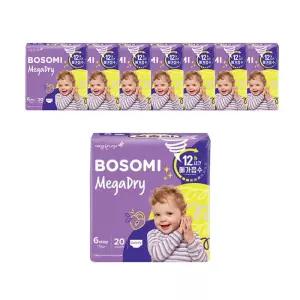 보솜이 NEW 메가드라이 팬티 기저귀, 점보형, 20매, 4팩, 2개(160매)