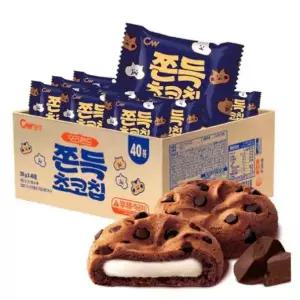 [셀러허브]오즈랜드 청우 쫀득초코칩 쿠키 총 800g 40봉 사무실 탕비실간식 (S38561600)