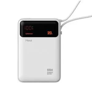 모루이 65W 20000mAh PD PPS MT-65 대용량 초고속충전 보조배터리 /화이트