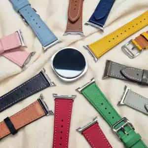 갤럭시워치 9 8 클래식 46mm 44mm 40mm 천연가죽 레더 팔레트 가죽 스트랩 시계줄 밴드