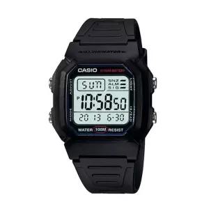 카시오 W-800H-1A 남성 군인 스포츠 스퀘어 전자 손목 시계
