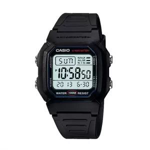 카시오 W-800H-1A 남성 군인 스포츠 스퀘어 전자 손목 시계