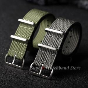 18mm 19mm 20mm 22mm NEW 리브 호환용 나일론 나토 시계 밴드 그린 블랙 밴드 밀리터리 호환용 밴드 스트랩