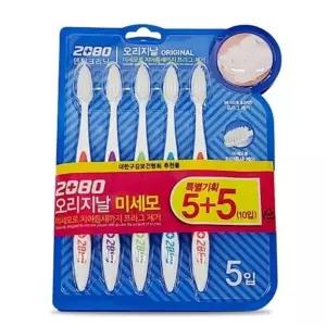 2080 미세모 칫솔 세트 프라그 제거 오리지널 5+5