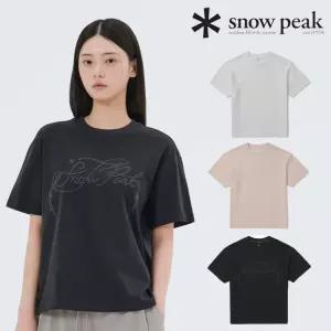 [AK수원점] [스노우피크] 아스킨 여성 발포 레터링 반팔 티셔츠 S25MWFTS87