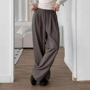 찰랑 와이드 밴딩 슬랙스 팬츠 데일리 롱팬츠