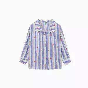 베네통 딸기 스트라이프 블라우스 BABLA7631