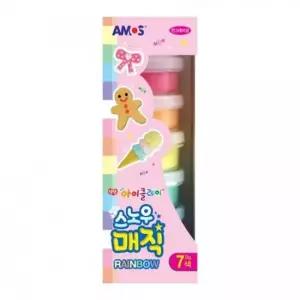 아모스 8000 스노우매직 레인보우 7색 아이클레이 / 9gx7색 (1개입)