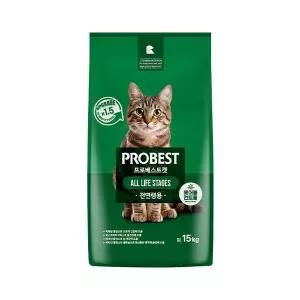프로베스트 전연령 고양이 사료, 헤어볼+장건강, 15kg, 1개