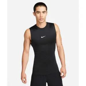 [나이키] NIKE 프로 드라이 핏 타이트 민소매 피트니스 탑 M - 블랙 화이트 FB7915-010 445579