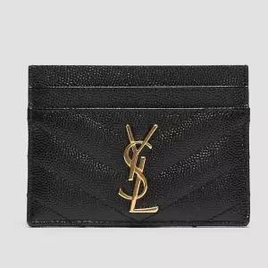 YSL 모노그램 마틀라세 카드 지갑 423291 BOW01 1000