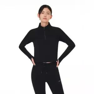 릴레어 기모 크롭 하프 집업