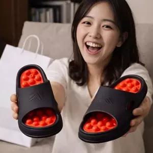 1000번 하루 SOFT 지압슬리퍼 쿠션 발지압 발지압슬리퍼 돌기 발마사지