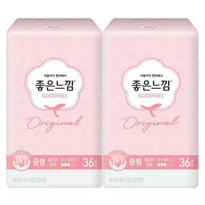 좋은느낌 날개형 울트라슬림, 중형, 36매, 2개