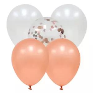 해피파티 라운드풍선 30cm 컨페티 풍선 5입 펄컨펜티 생일파티 돌잔치 행사