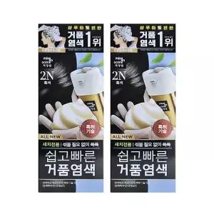 미쟝센 쉽고 빠른 거품염색 2N 흑색 2개팩