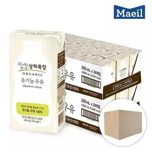 [매일유업][매일유업] 상하목장 유기농 멸균 우유 200ml 48팩 흰우유