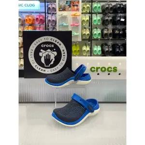 [하프클럽/크록스]크록스 라이트라이드 360 클로그 키즈 네이비 (207021-4KB)
