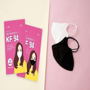 퓨어라이프 데일리 황사방역용 KF94 마스크 새부리형 대형 화이트/블랙 100매