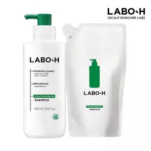 [라보에이치] 탈모증상완화 샴푸 두피강화 400ml+400ml 리필팩