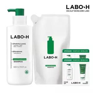 [라보에이치][신라쇼 ONLY]라보에이치 두피강화클리닉 샴푸 탈모증상완화 400ml+리필 400ML+증정