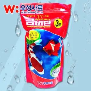 우성 금비단 3호 대형 금붕어 비단잉어 양어장 열대어 관상어 부상성 먹이 사료 500g