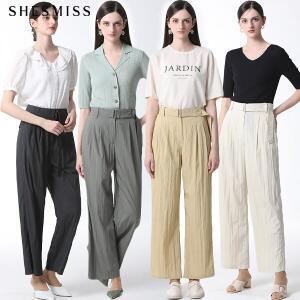 [쉬즈미스]SHESMISS)] 벨티드 투턱 팬츠 (택가격 178000원)