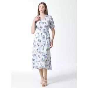 [리스트]LIST)] 야자수 패턴 랩 원피스 (택가격 238000원)