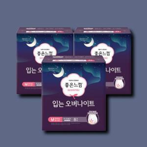 [기타] 좋은느낌 생리대 팬티형 중형 입는 오버나이트 8매 X 3팩